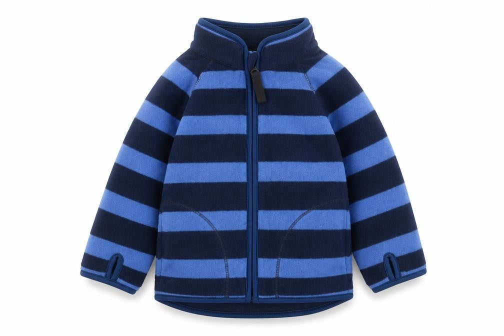 Preworn Baby Blue Striped  Jacket  Size 6-9 Months