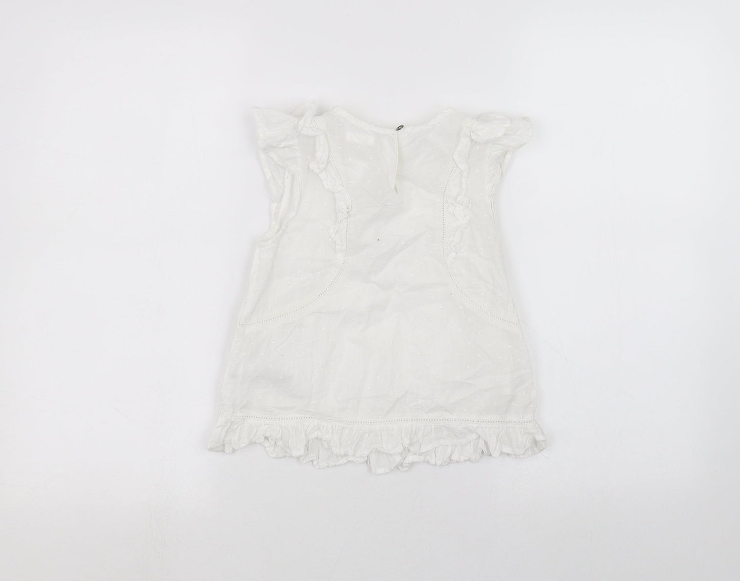 NEXT Girls White   Basic T-Shirt Size 7 Years