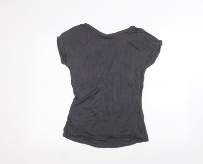 Oasis Womens Black   Basic T-Shirt Size XS