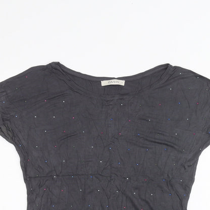 Oasis Womens Black   Basic T-Shirt Size XS