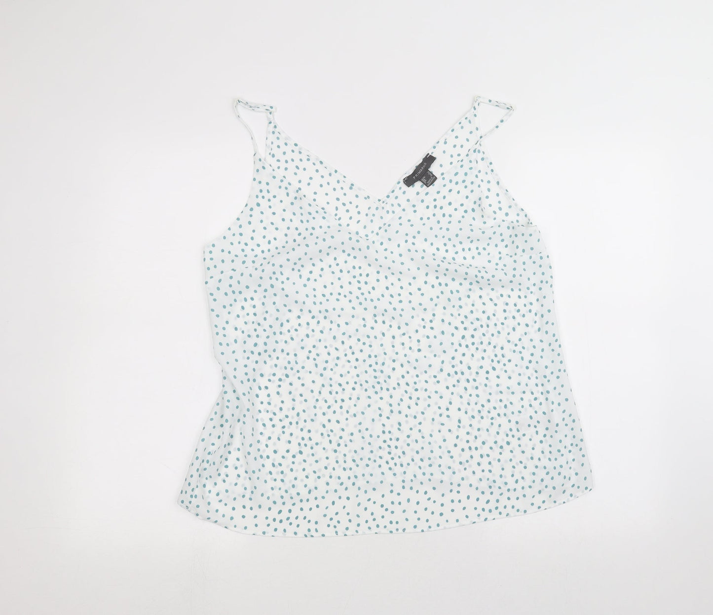 Primark Womens White Polka Dot  Basic Blouse Size 14