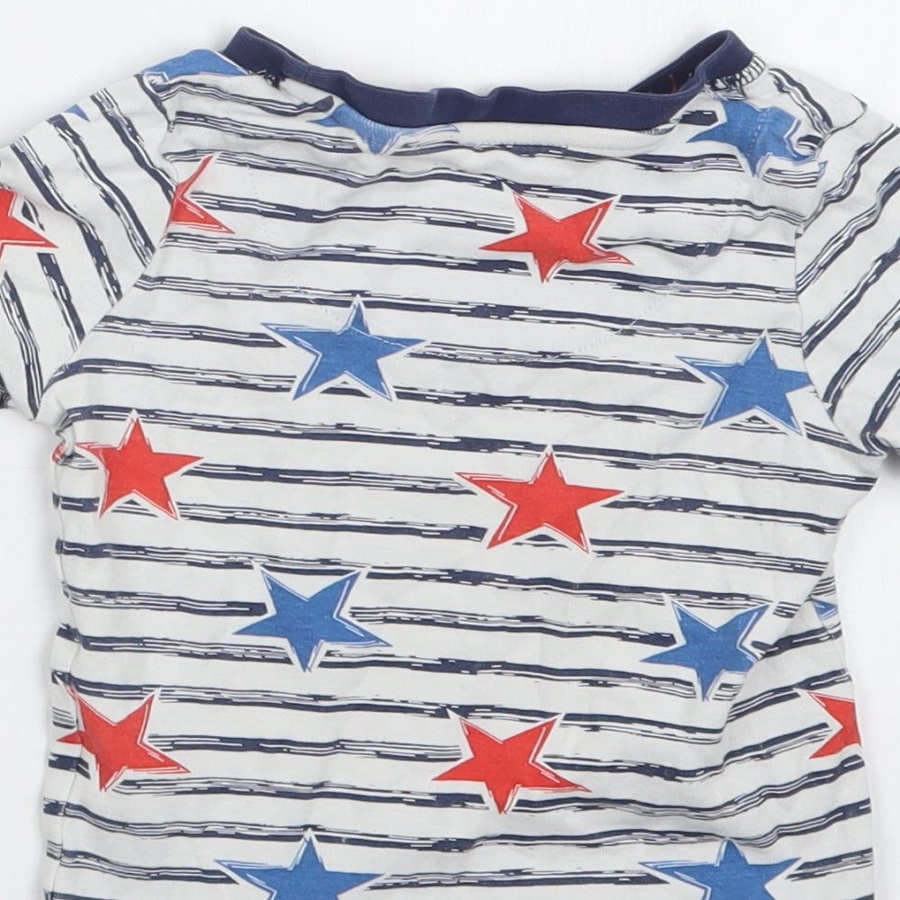 TU Boys White Geometric   Pyjama Top Size 2-3 Years