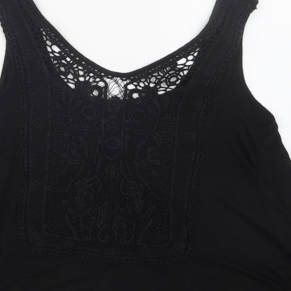 New Look Womens Black   Basic Tank Size 6