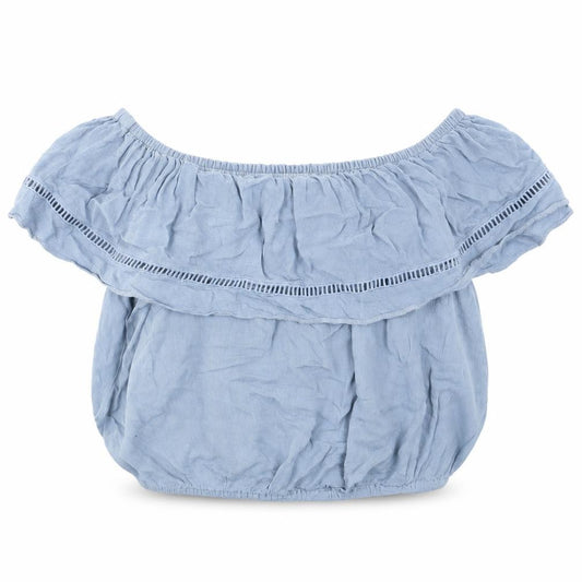 New Look Womens Blue   Cropped T-Shirt Size 14