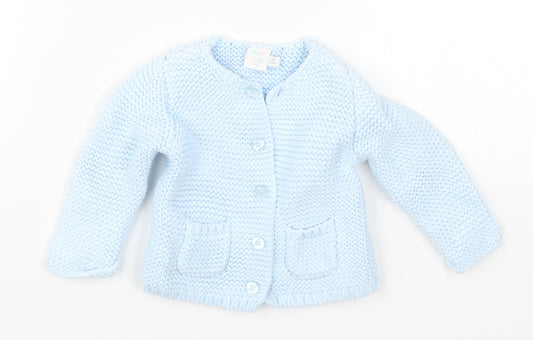 Mini Club Baby Blue  Knit Cardigan Jumper Size 3-6 Months