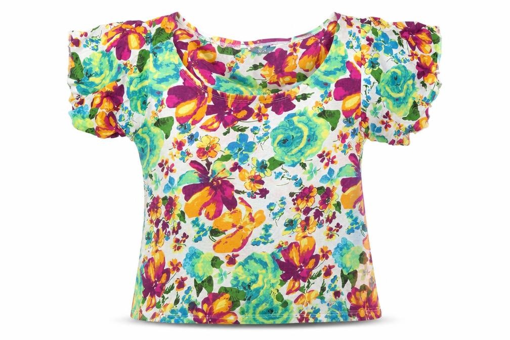 South Womens Multicoloured Floral  Basic T-Shirt Size 18