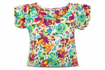 South Womens Multicoloured Floral  Basic T-Shirt Size 18
