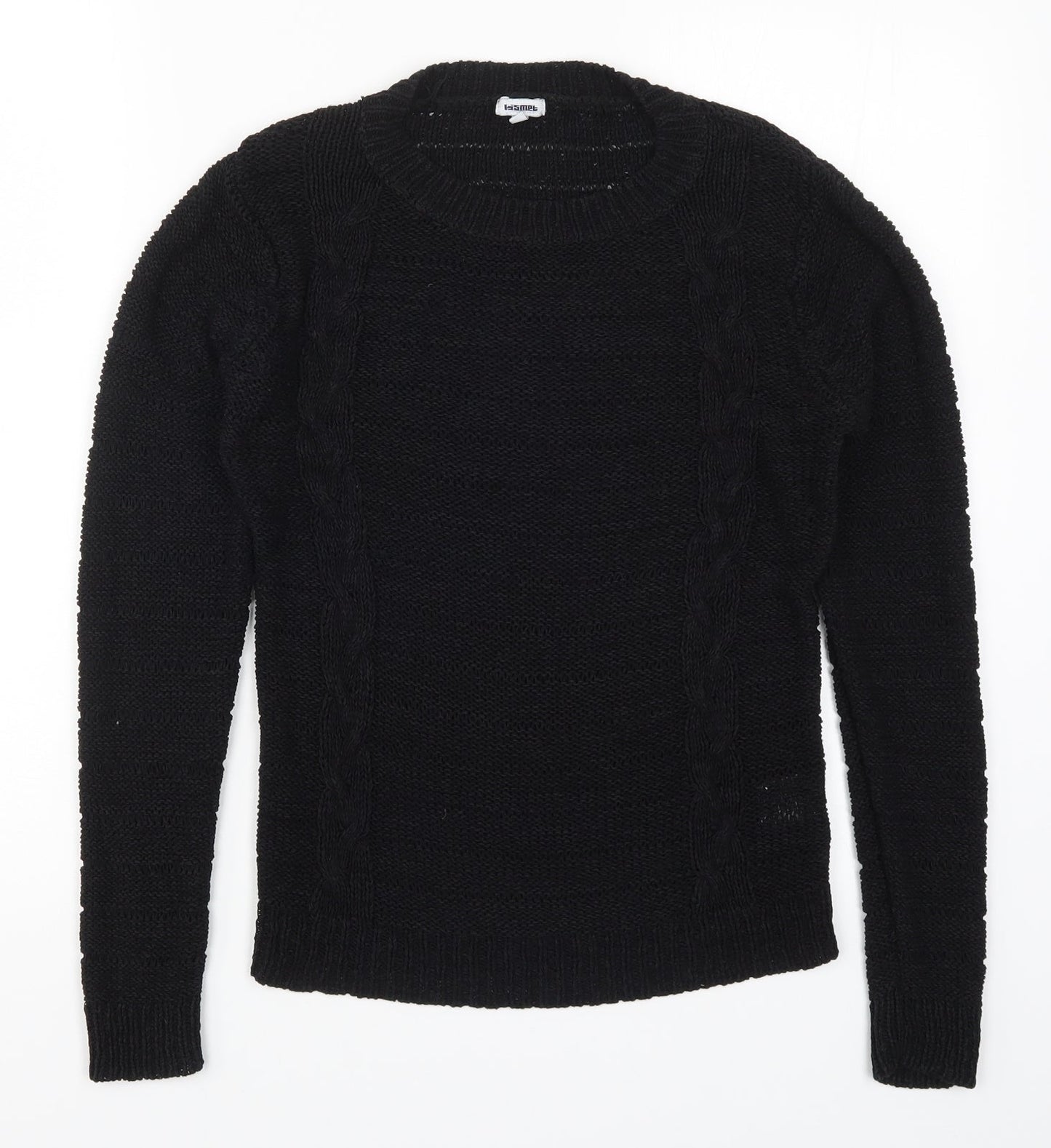 Kismet Womens Black  Knit Pullover Jumper Size S