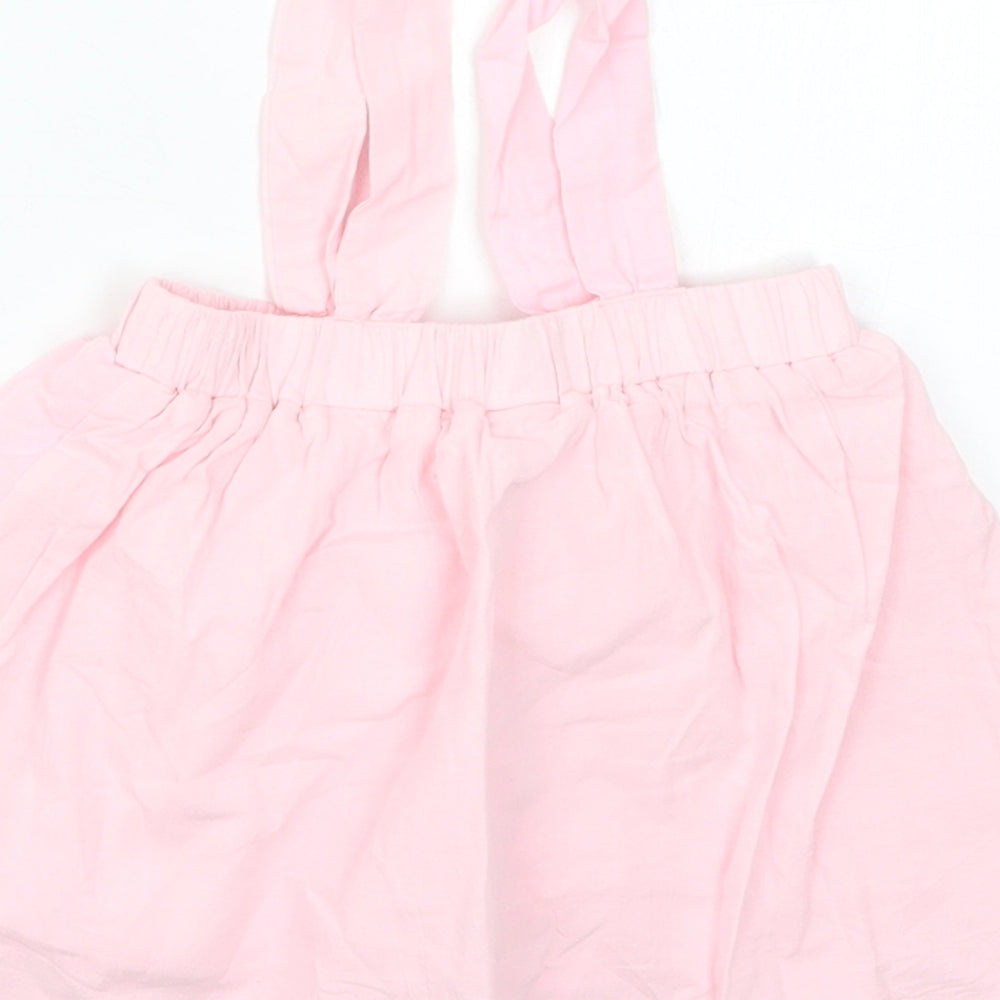 Pat Pat Girls Pink   Skater Skirt Size 3-6 Months  - Suspenders