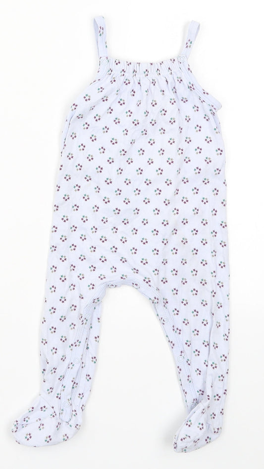 Preworn Girls Blue Geometric  Cami One Piece Size 9-12 Months  - Stars
