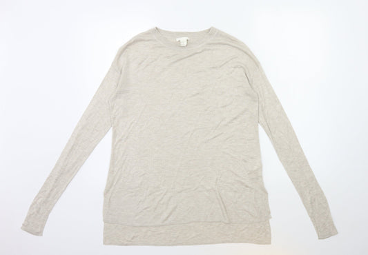 H&M Womens Beige  Knit Pullover Jumper Size XS