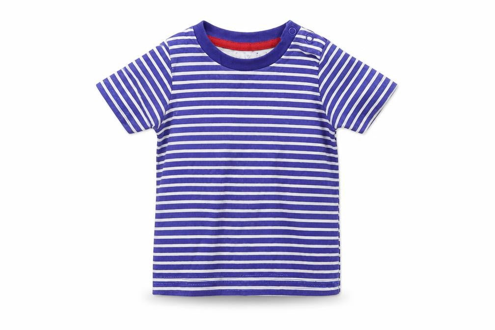 Lily & Jack Baby Blue Striped  Basic T-Shirt Size 6-9 Months