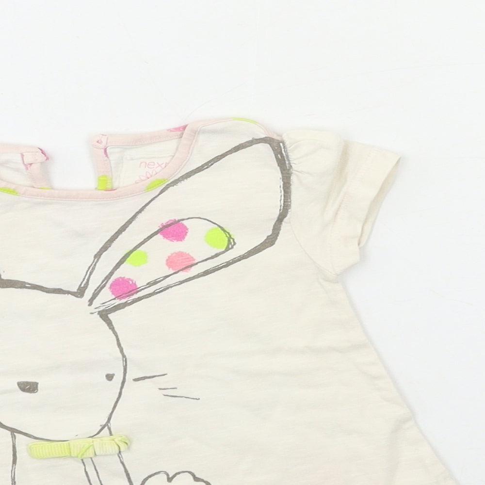 NEXT Baby Beige   T-Shirt Dress  Size 6-9 Months