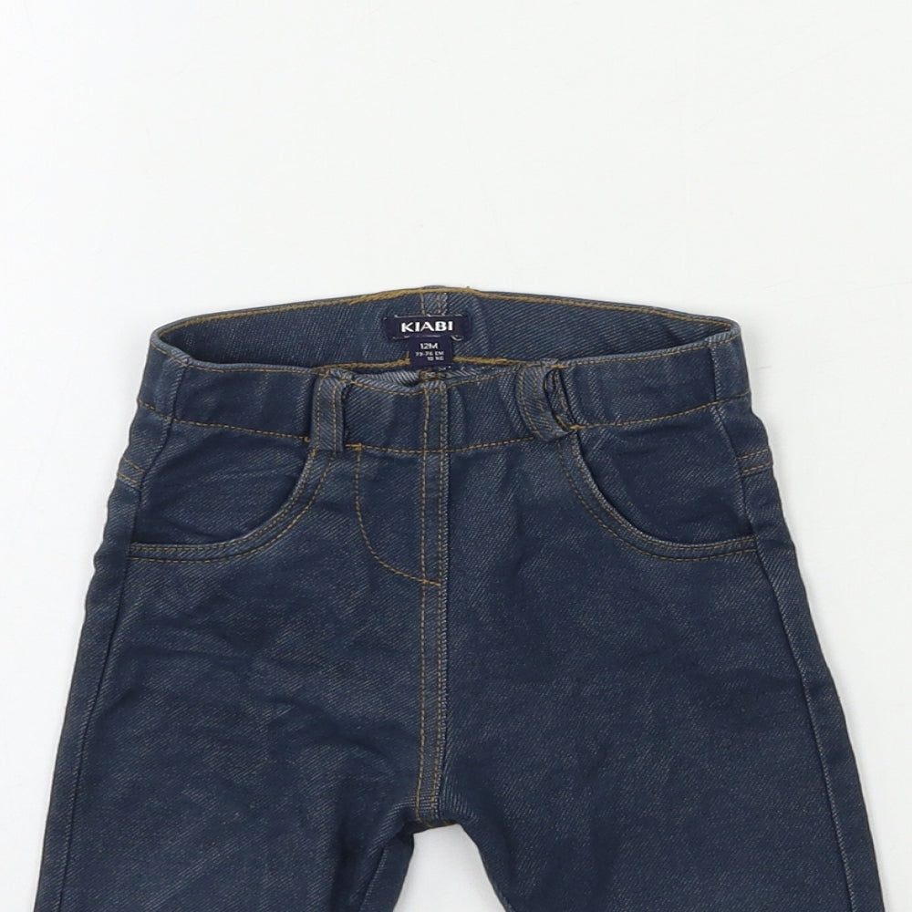 Kiabi Baby Blue  Denim Snow Pants Jeans Size 12 Months
