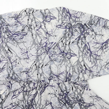 Marks & Spencer Womens Blue Floral  Basic Blouse Size 8