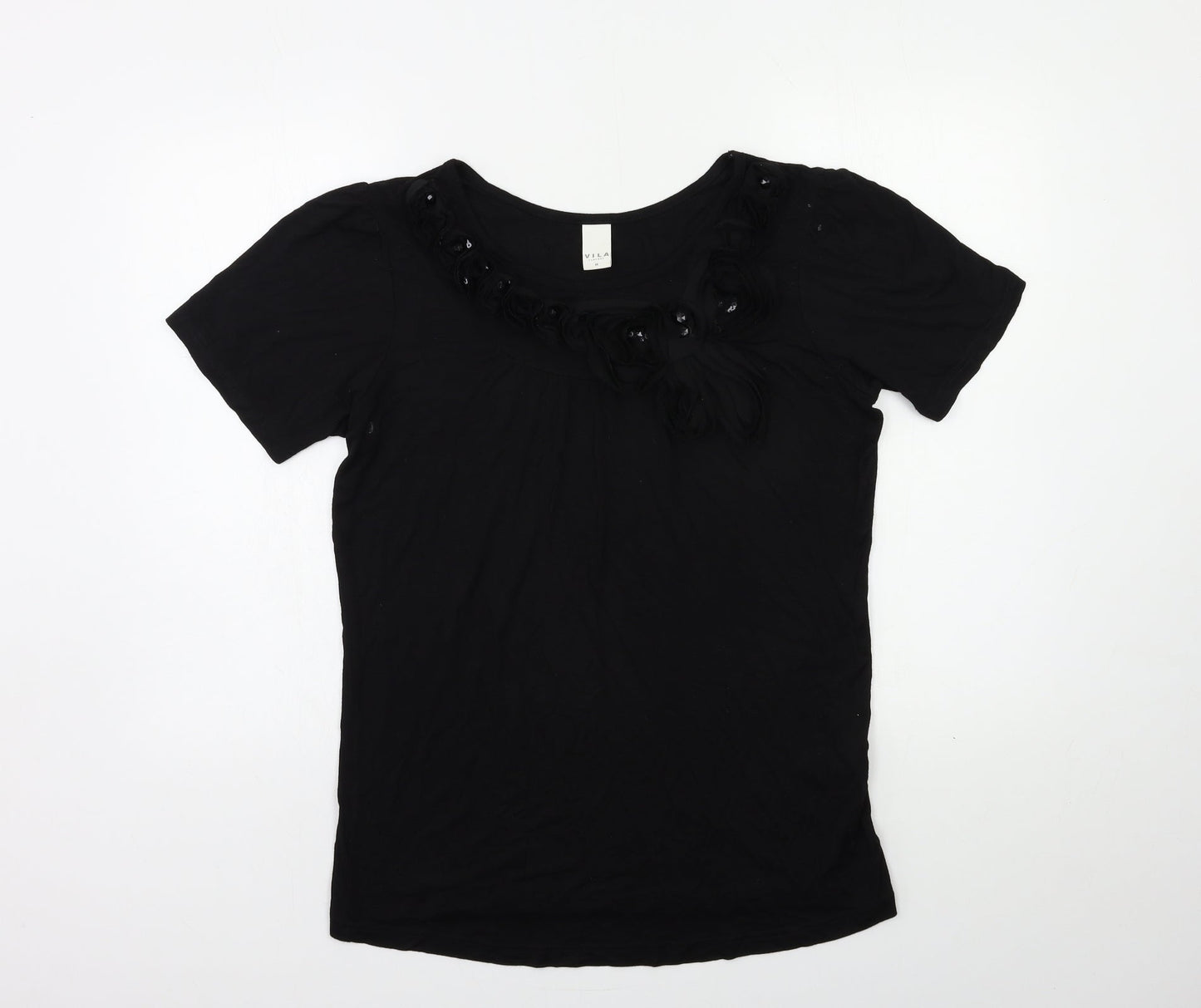 VILLA Womens Black   Basic T-Shirt Size M