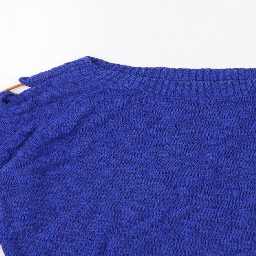 Joinus Womens Blue  Knit Pullover Jumper Size S