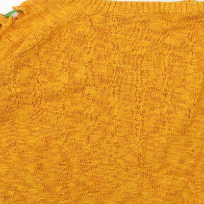 Joinus Womens Orange  Knit Pullover Jumper Size S