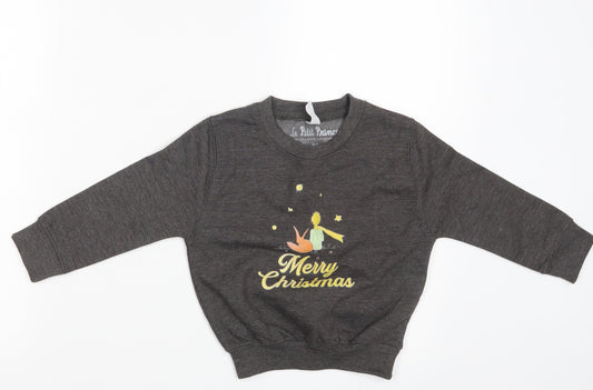 Le Petit Prince Boys Grey   Pullover Jumper Size 3-4 Years  - Seasonal Christmas Festive Holiday
