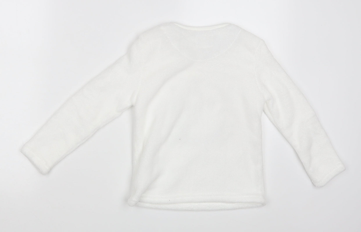 Primark Girls White   Pullover Jumper Size 5-6 Years