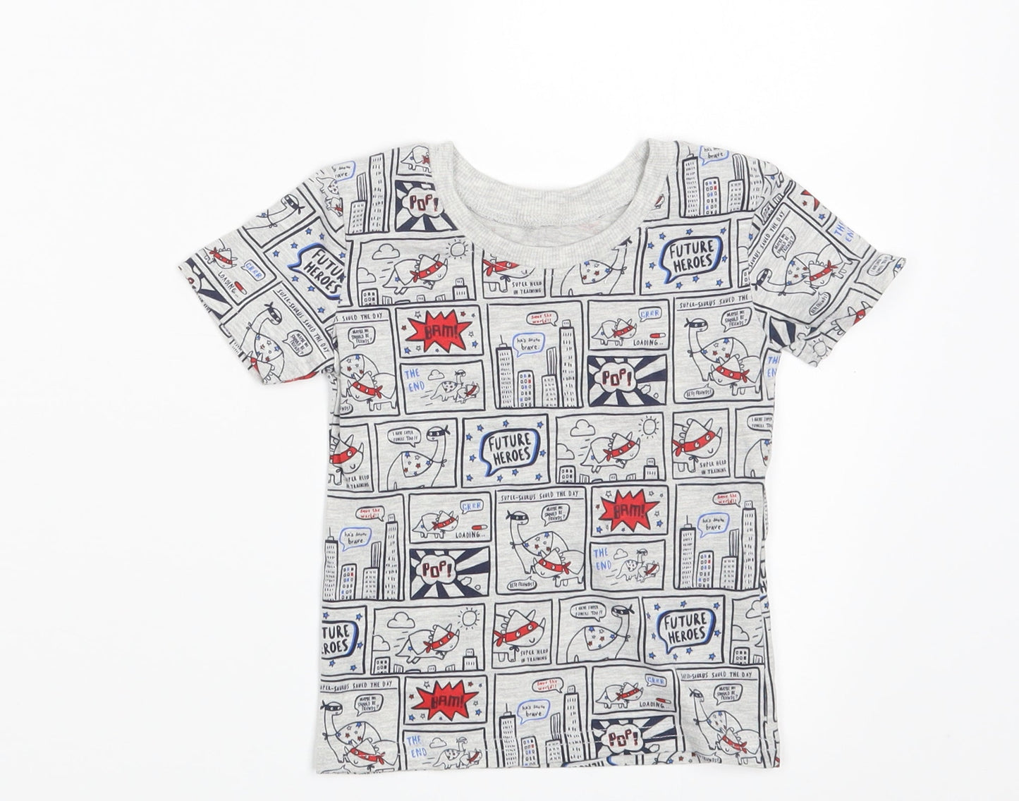 George Boys Grey   Basic T-Shirt Size 9-12 Months