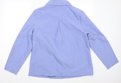 Preloved Slima Womens Blue   Jacket Blazer Size 14 - Back