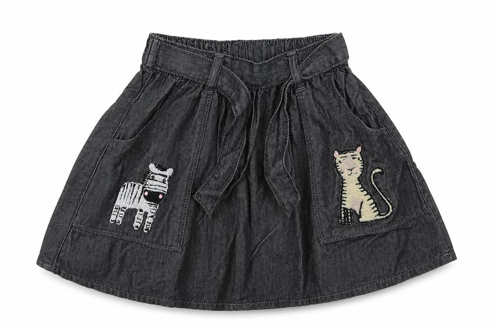 NEXT Girls Grey  Denim Flare Skirt Size 2-3 Years