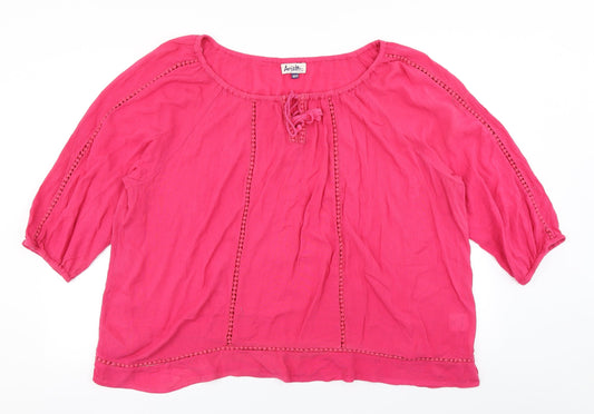 Arista Womens Pink   Basic Blouse Size 18
