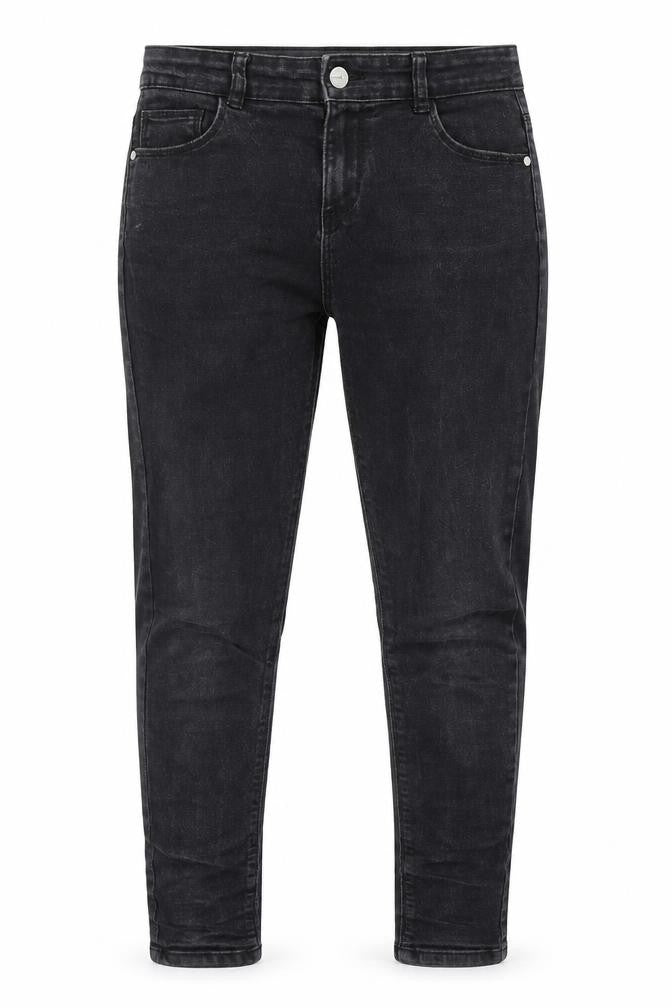 Front view of Denim Co girls’ black denim skinny jeans, size 10-11, years