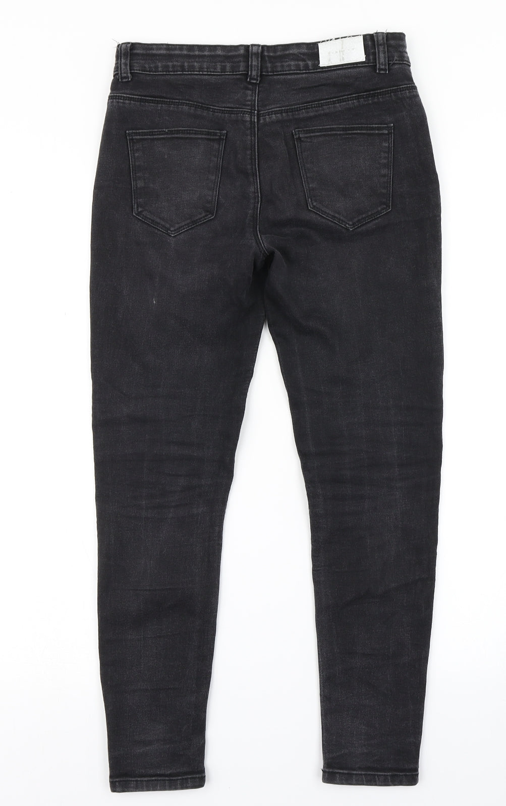 Back view of Denim Co girls’ black denim skinny jeans, size 10-11, years