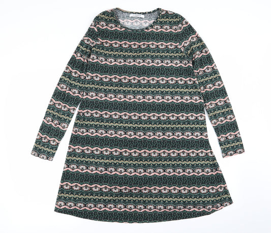 glamarous Womens Multicoloured Geometric  Fit & Flare  Size XS