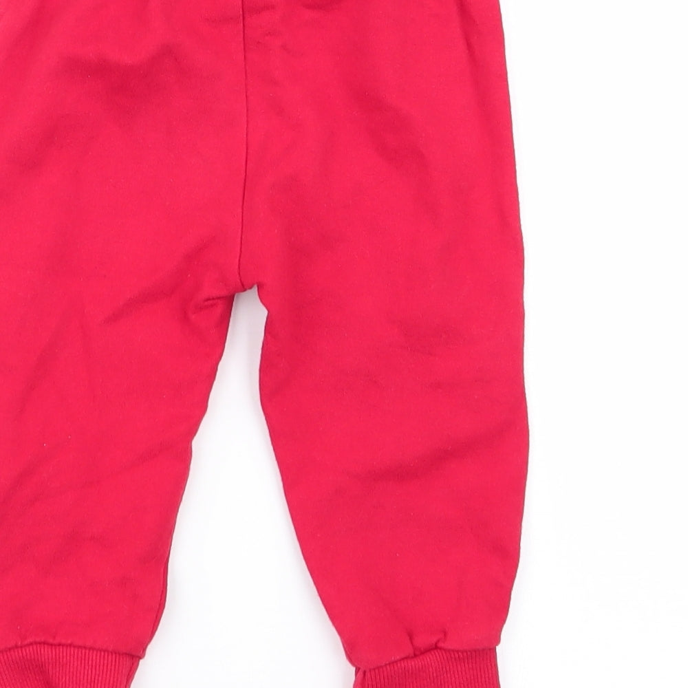 Disney Boys Red   Jogger Trousers Size 12 Months