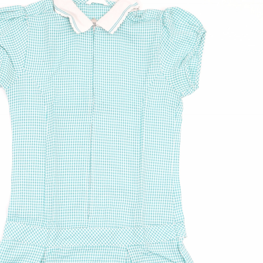 M&S Girls Multicoloured Check  Fit & Flare  Size 11-12 Years  - school dress