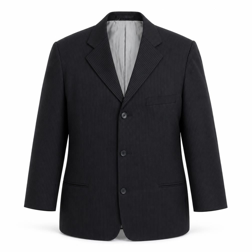 Device Womens Black Striped  Jacket Suit Jacket Size 16