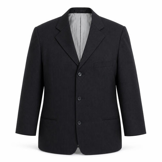 Device Womens Black Striped  Jacket Suit Jacket Size 16