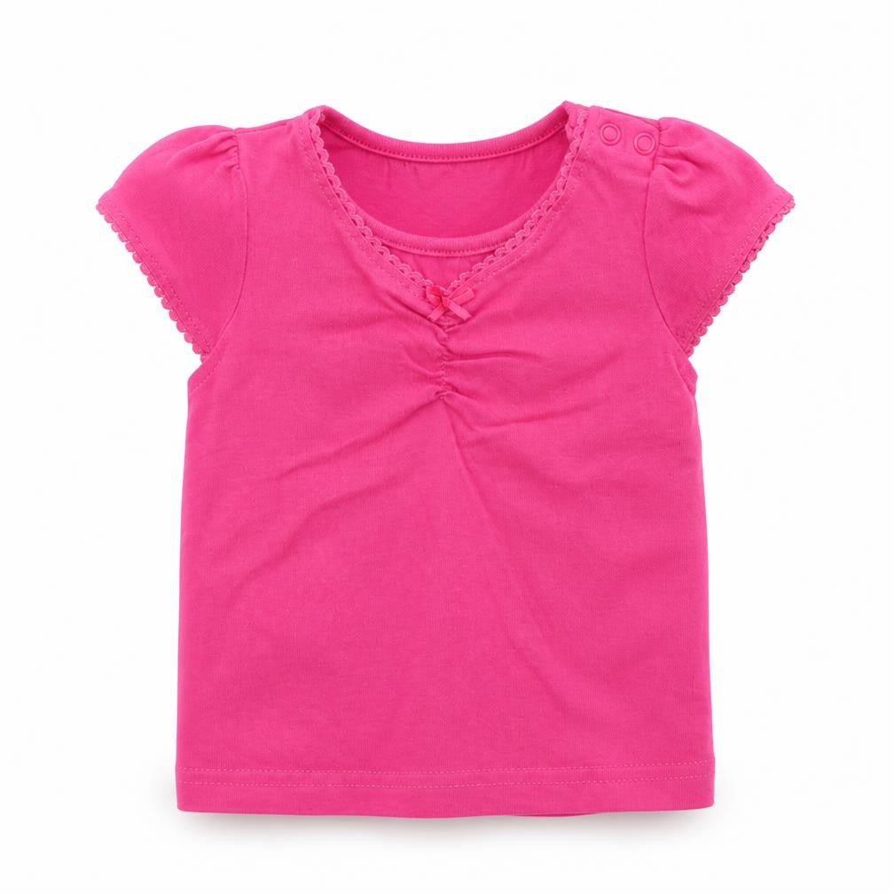 MINIMODE Girls Pink   Basic T-Shirt Size 6-9 Months