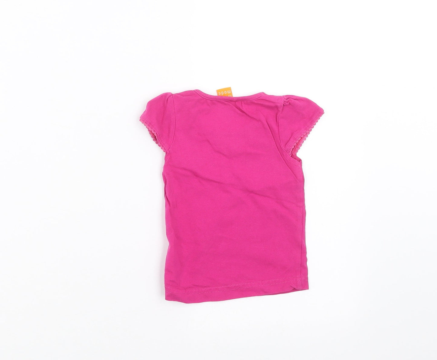 MINIMODE Girls Pink   Basic T-Shirt Size 6-9 Months