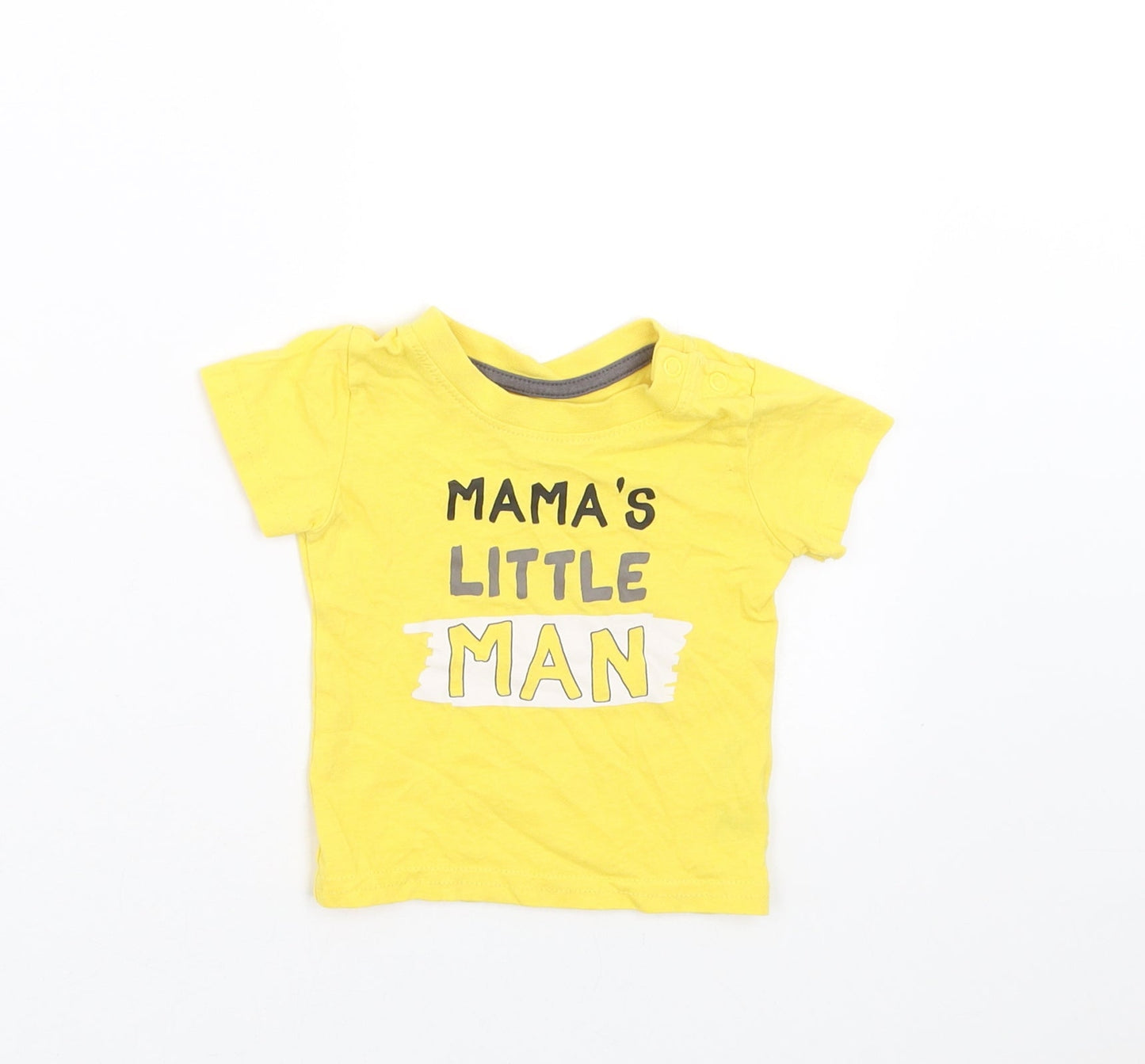 Primark Baby Yellow   Basic T-Shirt Size 0-3 Months  - little man