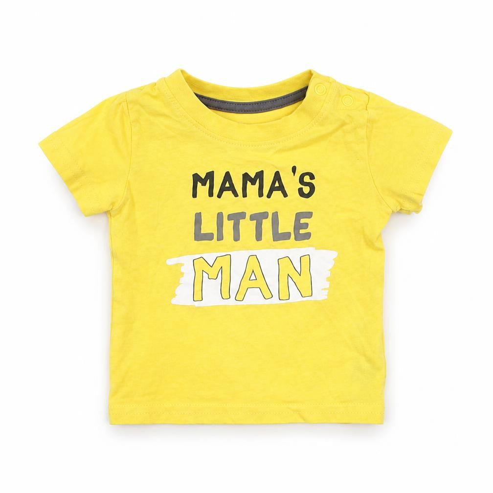 Primark Baby Yellow   Basic T-Shirt Size 0-3 Months  - little man