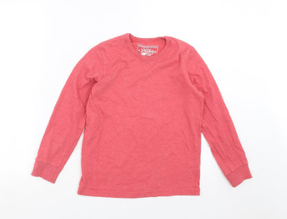 Front view of Matalan girls’ pink basic t-shirt, size 8-9, years