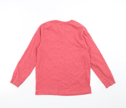 Back view of Matalan girls’ pink basic t-shirt, size 8-9, years