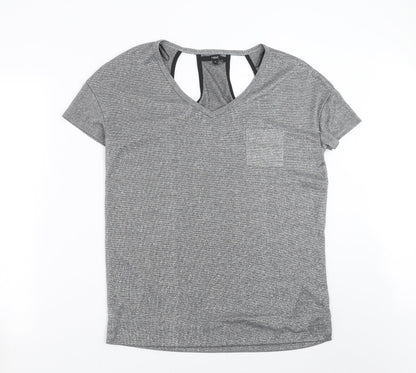 Next Womens Silver   Basic T-Shirt Size 10