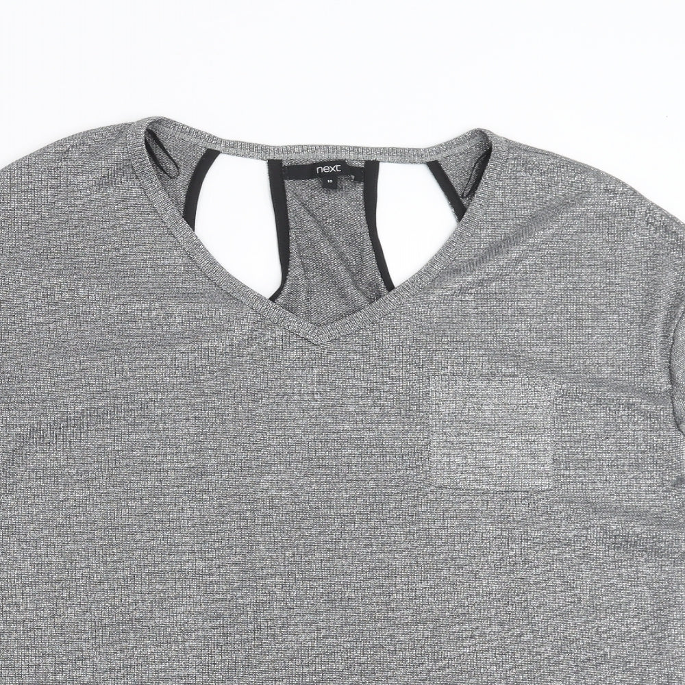 NEXT Womens Silver   Basic T-Shirt Size 10