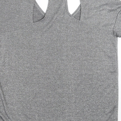 Next Womens Silver   Basic T-Shirt Size 10