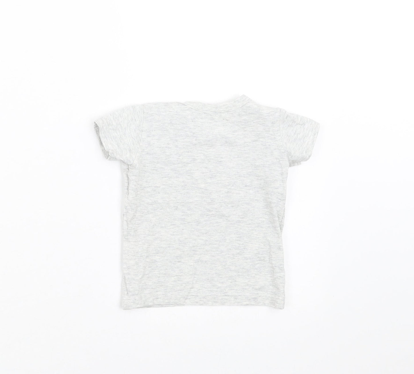 United Colors of Benetton Girls Grey   Basic T-Shirt Size 3-6 Months  - heart
