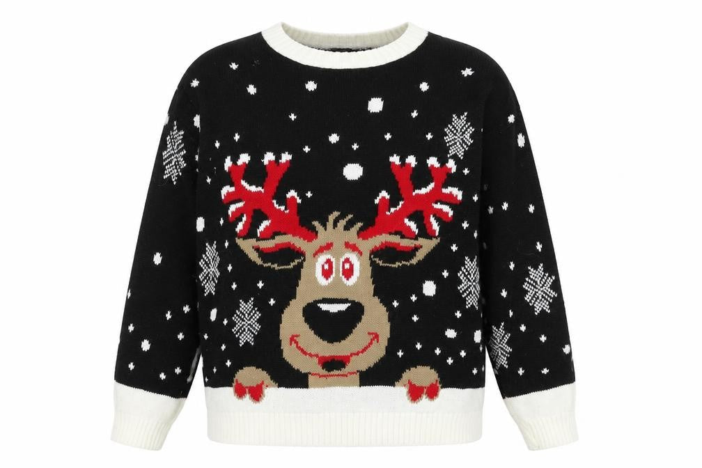 Sixth Avenue Womens Black  Knit Pullover Jumper Size S  - christmas