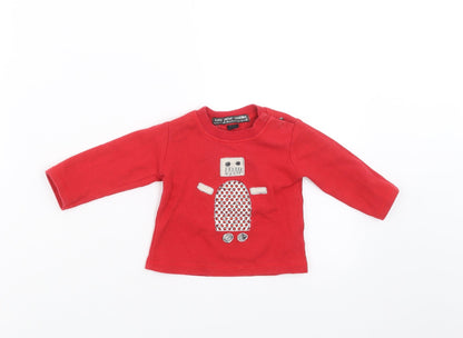 Additional front view of BabyBugz girls’ red jumper, size 3-6, months