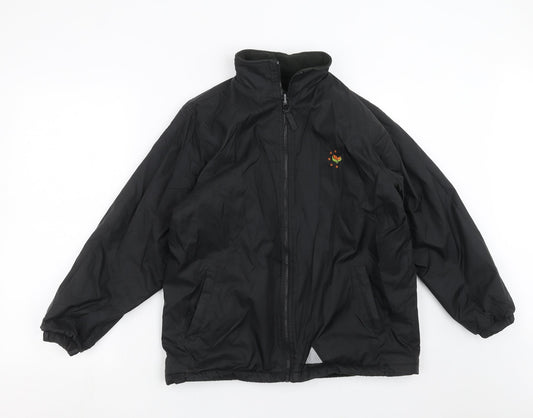Blue Max Boys Black   Jacket  Size 11-12 Years