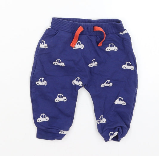 Blue Zoo Baby Blue   Jogger Trousers Size 3-6 Months  - Cars