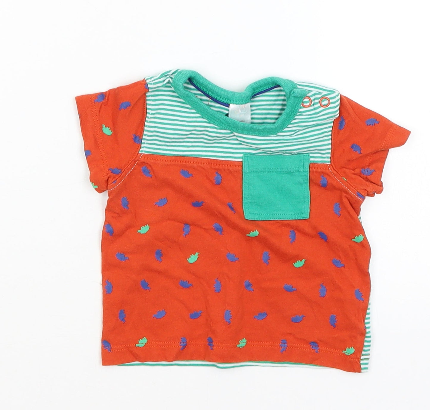 Mini Club Baby Red Striped  Basic T-Shirt Size 3-6 Months  - Rhinos